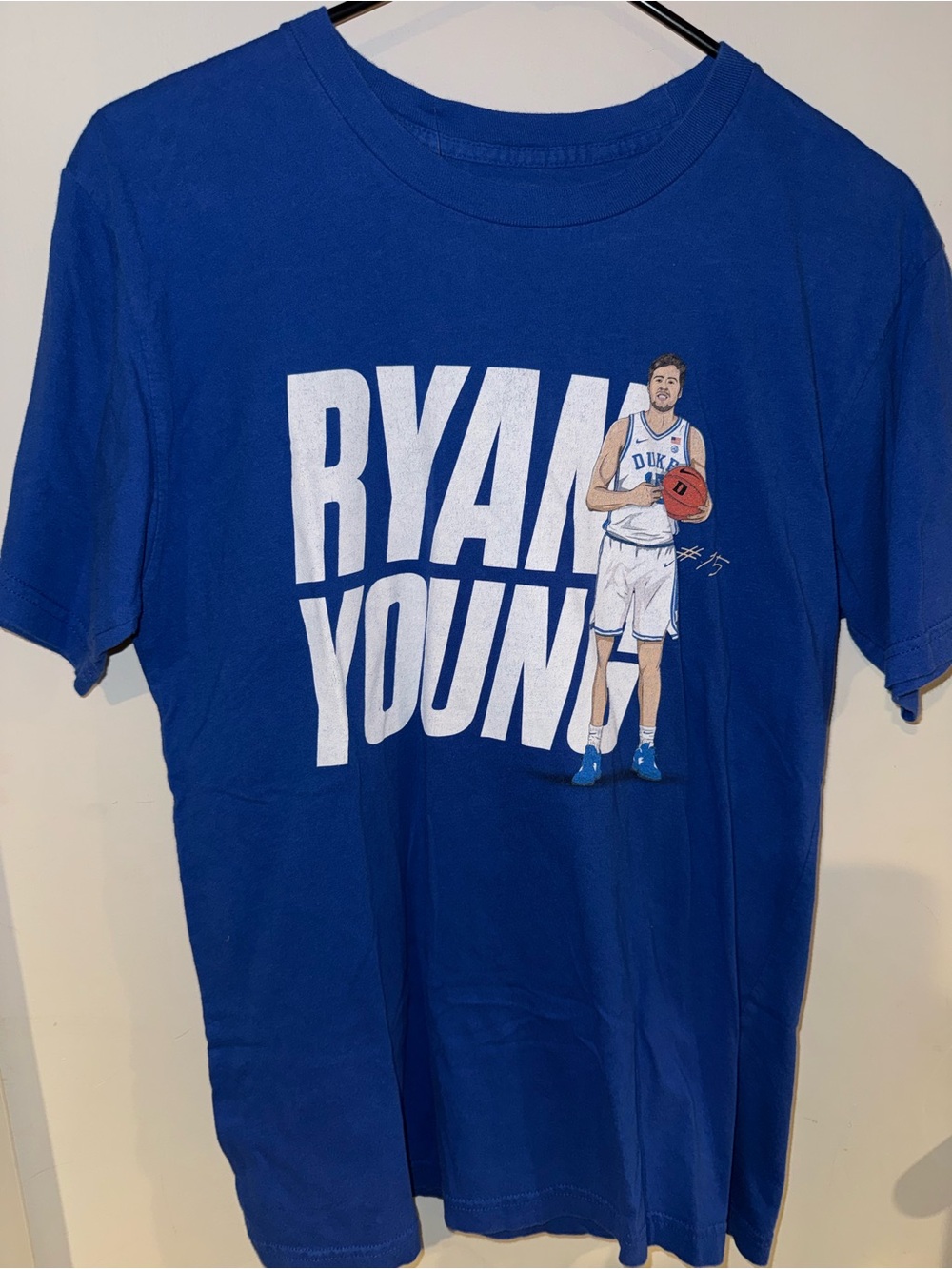 DUKE BASKETBALL Men's Blue Graphic Ryan Young T-Shirt